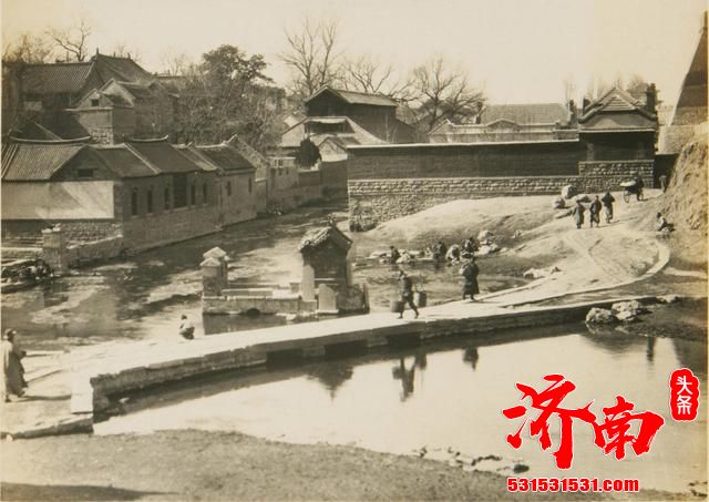 老照片：济南1929年的初春，泉城九十年前的风光人文旧貌