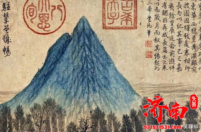 济南鹊山与华不注山，赵孟一画，就成了千古名作