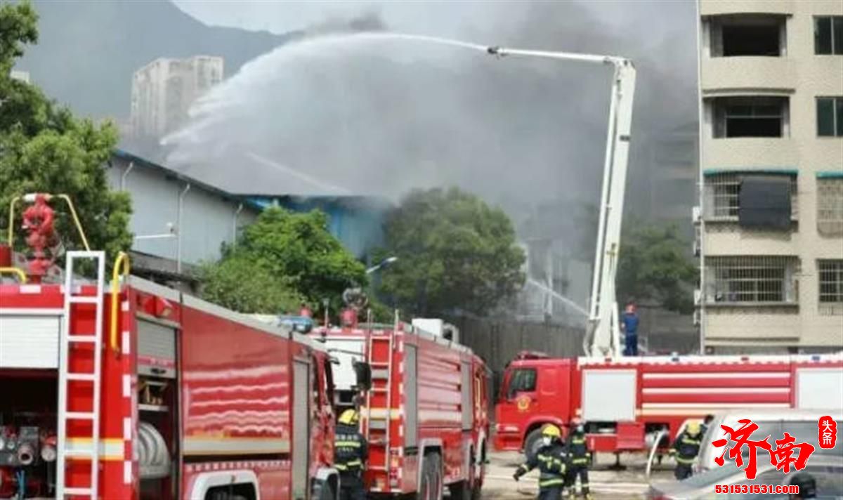 福建省宁德市一食品加工厂突发大火 约2000吨出口产品被烧